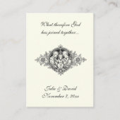 Carte De Visite Mariage catholique Favoriser le souvenir de la Sai (Devant)
