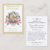Carte De Visite Mariage catholique Favoriser Vierge Marie Jésus Ca (Devant / Derrière)