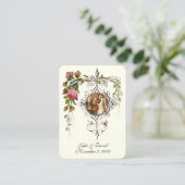 Carte De Visite Mariage catholique privilégier les Roses élégants  (Debout devant)