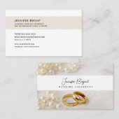 Carte De Visite Mariage Celebrate moderne beige (Devant / Derrière)