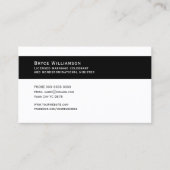 Carte de visite, Mariage Celebré élégant et simple (Devant)