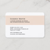 Carte De Visite Mariage Celebré simple floral (Devant)