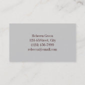 Carte De Visite mariage champêtre floral avec pot Mason (Dos)