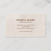 Carte De Visite Mariage d'aquarelle de tournesol jaune rustique (Dos)