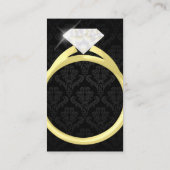 Carte De Visite Mariage de bijoutier de bijoux d'anneau de (Dos)