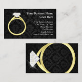 Carte De Visite Mariage de bijoutier de bijoux d'anneau de (Devant / Derrière)