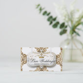 Carte De Visite Mariage de bijoux de mode Élégant Cool de la Couro (Debout devant)