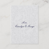 Carte De Visite Mariage de boucle diamante du ruban jaune FAUX Nav (Dos)