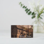 Carte De Visite Mariage de ferme en bois de grange primitive (Debout devant)