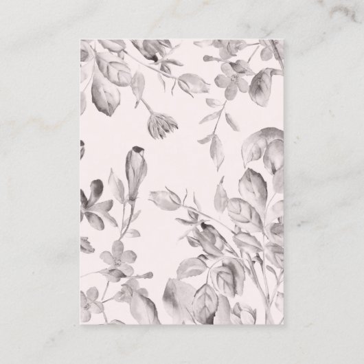 Carte De Visite Mariage de fleurs sauvages rustiques (Dos)