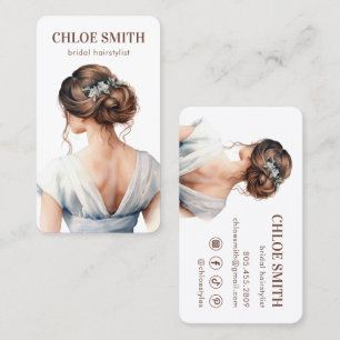Carte De Visite Mariage de la mariée Brown de couleur bleu clair