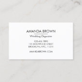 Carte De Visite Mariage de motifs floraux d'aquarelle moderne (Dos)