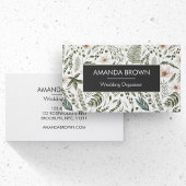 Carte De Visite Mariage de motifs floraux d'aquarelle moderne