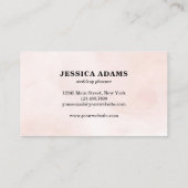 Carte De Visite Mariage de Parties scintillant Abstraite Indigo Wa (Dos)