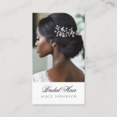 Carte De Visite Mariage de salon photo personnalisé élégant pour c (Devant)