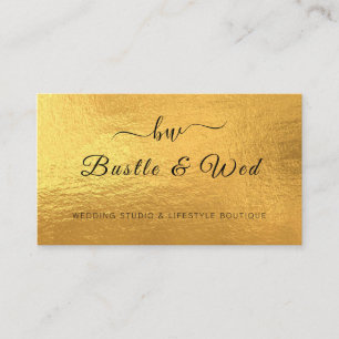 Carte De Visite Mariage d'or STUDIO & LIFESTYLE BOUTIQUE