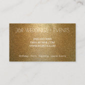 Carte De Visite Mariage du planificateur de fête, événements (Dos)