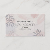 Carte De Visite Mariage et planificateur d'événements floraux Tan  (Devant)