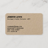 Carte De Visite Mariage Et Thérapeute Familiale (Dos)