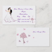 Carte De Visite Mariage et Tux (Devant / Derrière)