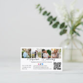 Carte De Visite Mariage&Événements Contenu Creator photos qr code (Debout devant)