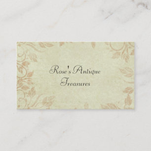 Carte De Visite Mariage floral de vigne de Viintage d'or antique