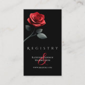 Carte De Visite Mariage floral moderne noir et blanc (Devant)