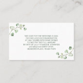 Carte De Visite mariage florale d'aquarelle/détails de la douche/a (Dos)