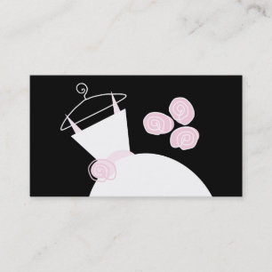 Carte De Visite Mariage Gown Pink affaires noir rose