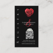 Carte De Visite Mariage Greffe-Coeur En Forme Rouge Rose- (Devant)