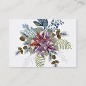 Carte De Visite Mariage japonais d'aquarelle florale d'érable (Dos)