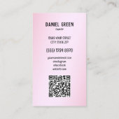 Carte De Visite Mariage Lieu QR Photo (Dos)