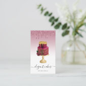 Carte De Visite Mariage Parties scintillant de gâteau Drift Boulan (Debout devant)