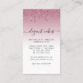 Carte De Visite Mariage Parties scintillant de gâteau Drift Boulan (Dos)