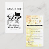 Carte De Visite mariage pirate inserts rsvp (Devant / Derrière)