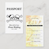 Carte De Visite mariage pirate inserts rsvp (Devant / Derrière)