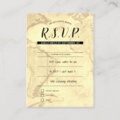 Carte De Visite mariage pirate inserts rsvp (Dos)