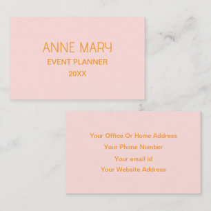 Carte De Visite Mariage Professionnel de Couleur Personnalisée Ros