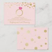 Carte De Visite Mariage professionnel rose et planificateur d'évén (Devant / Derrière)