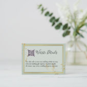 Carte De Visite Mariage QR CODE RSVP DONS DETAILS Website (Debout devant)