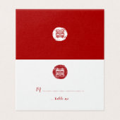 Carte De Visite Mariage Red Double Happiness & Gold Bamboo (Extérieur déplié)