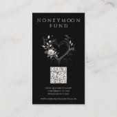 Carte De Visite Mariage Registre-Fleurs blanches avec un coeur (Dos)