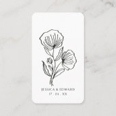 Carte De Visite Mariage Rouge Blanc Scan Qr Code Photo Album moder (Dos)