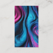 Carte De Visite Mariage Sauvons notre Date- Moderne Bleu et Rose- (Dos)