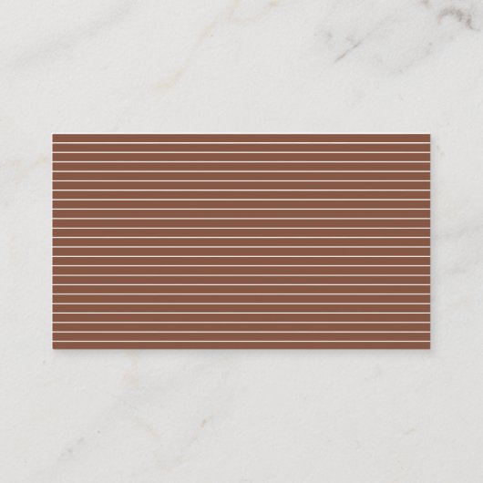 Carte De Visite Mariage script moderne marron naturel élégant répo (Dos)