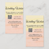 Carte De Visite Mariage site web ajouter Q R code scanner ajouter (Devant / Derrière)