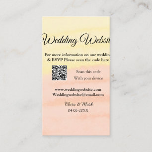 Carte De Visite Mariage site web ajouter Q R code scanner ajouter 