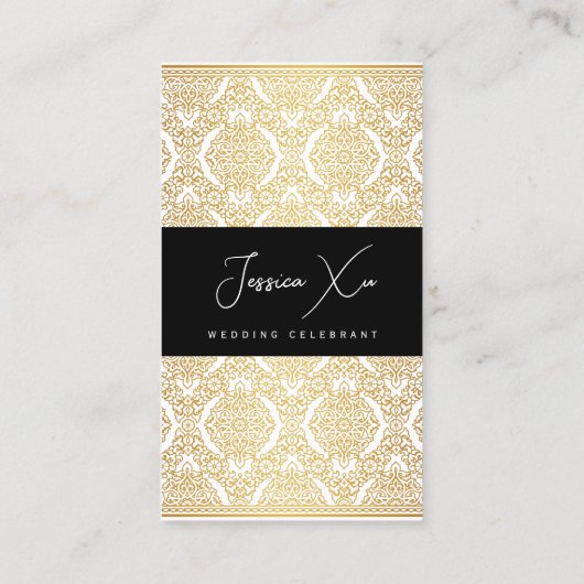 Carte de visite, Mariage Style or Celebré (Dos)