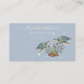 Carte De Visite Mariage sur la plage des tortues de mer (Devant)