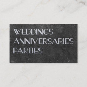 Carte De Visite Mariages, Anniversaires, Parties   Argent / Ardois